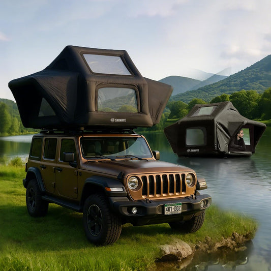 Rooftop Tent Hard Shell, Roof Top Tent Hardshell for Truck Car Jeep SUV Van, Waterproof Rooftop Tent for Camping (Black)